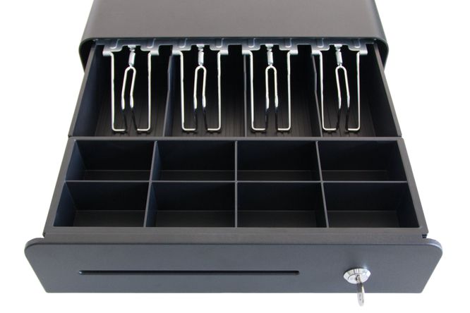 Kassenlade mit Befestigungsmöglichkeit für Drucker oder iPad