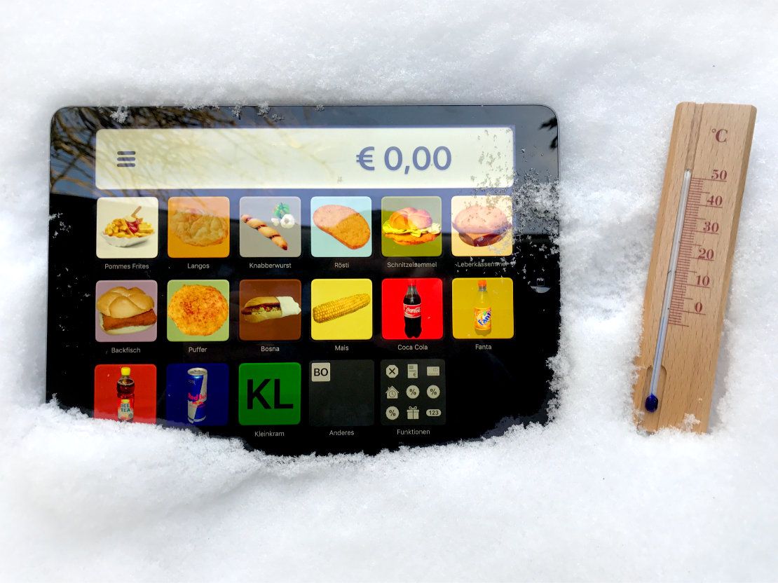 Das iPad im Schnee