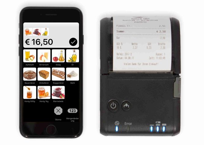 QuickBon iPhone Kassensystem für den Ab-Hof Vrkauf