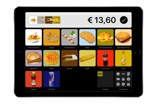 QuickBon iPad Kassensystem eines Imbiss