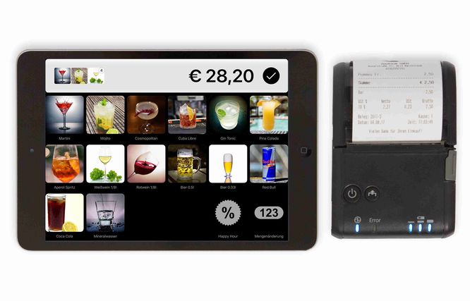 Kleine iPad kasse für Bars & Nachtclubs