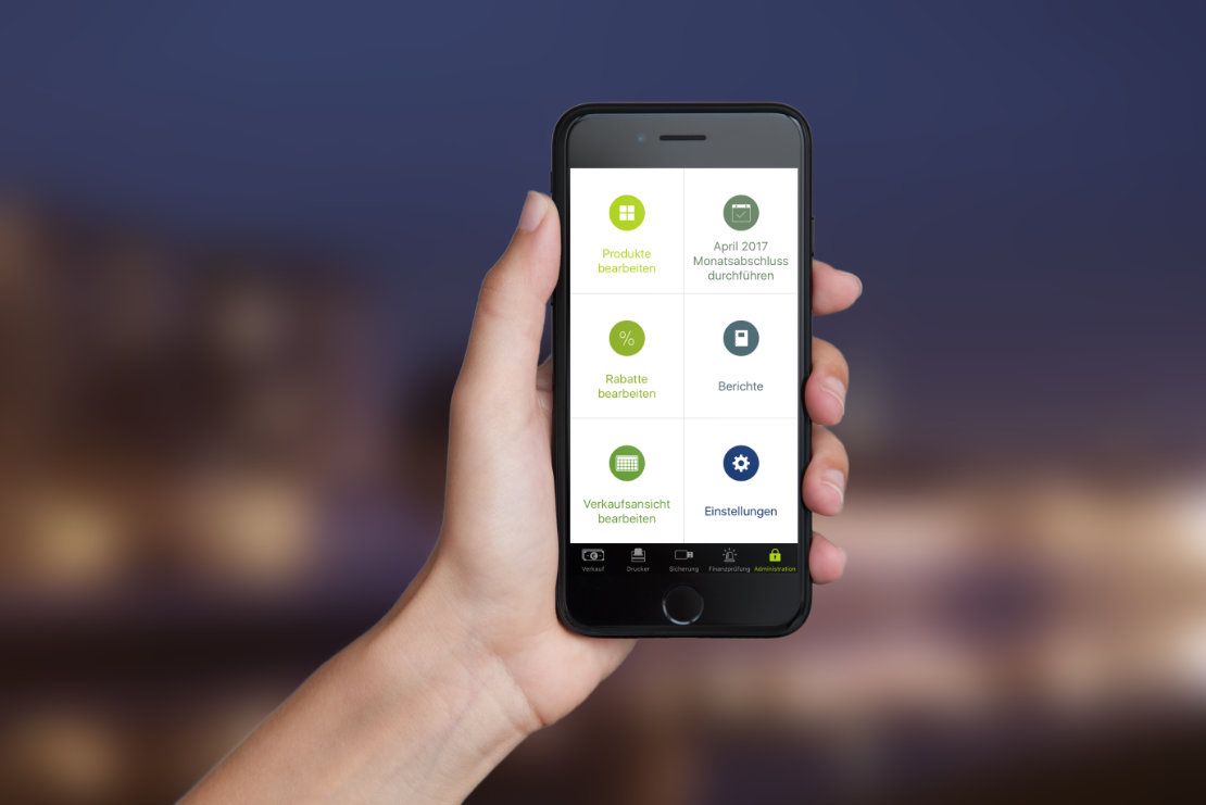 QuickBon Registrierkasse auf einem iPod touch
