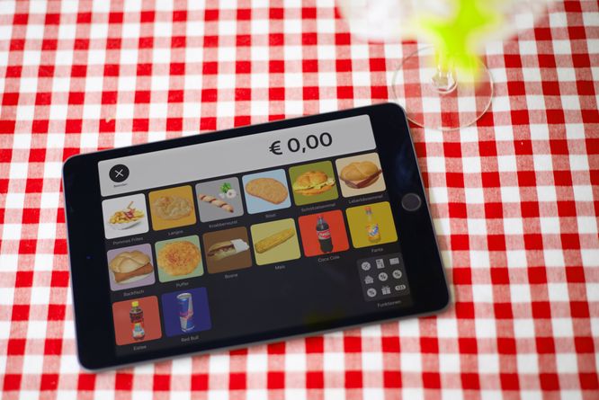 iPad mini 5 mit QuickBon Verkaufsoberfläche