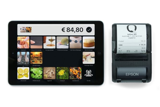 QuickBon iPad Kassensystem für Masseure
